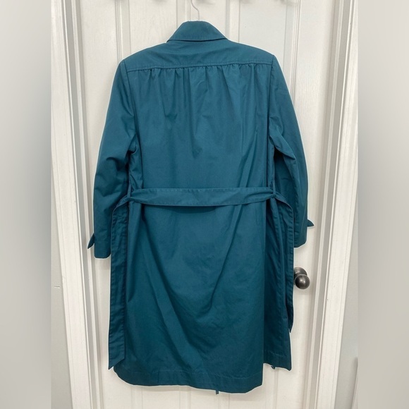 Vintage Belted Trench Coat Rain Shine Coat Wool Blend Liner Size 12 - Picture 3 of 13